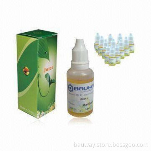 Electronic Cigarette Refill Liquid, Available in 10/30/50mL Capacities, Various Kinds of Flavors